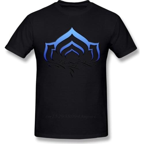 Warframe T Shirt Warframe Lotus Symbol T-Shirt Men Short Sleeves Tee Shirt Cute Print Beach Cotton Tshirt