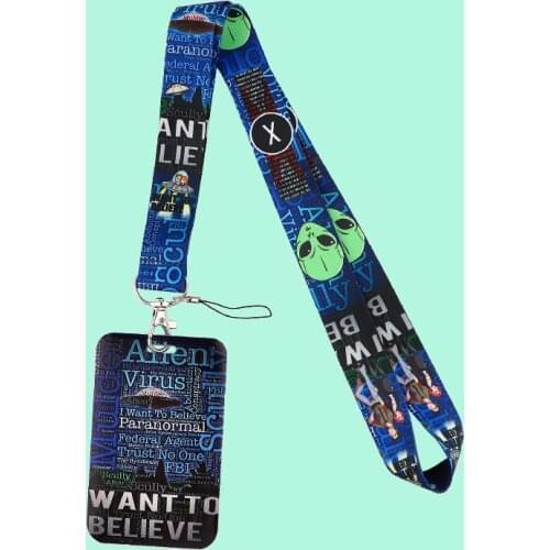 G2089 Fashion Alien Moive Necklack Lanyard Key Gym Strap Multifunction Mobile Phone Decoration With Card Holder Cover For Fans