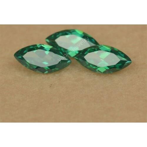 Sale 5A 1.5x3-10x20mm Dark Green Color Loose CZ Stone Marquise Shape Synthetic Cubic Zirconia Gems For Fashion Jewelry