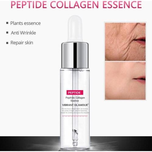 15ML Collagen Face Serum Cream Peptides Vitamin C Lift Firming Wrinkle Remove Whiten Moisturizing Skin Care Liquid
