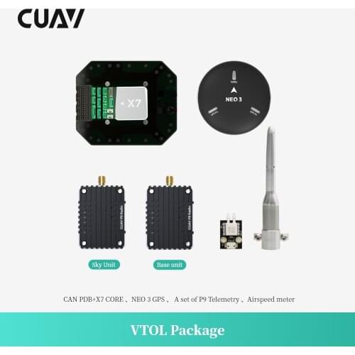 CUAV VTOL V5+ core carrier board package set with NEO 3 GPS and P9 telemetry For RC Quadcopter Helicopter Airplane VTOL Drone