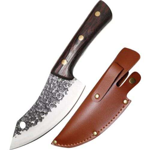 Forged Boning Knife Slaughter Knife Butcher Knives High Carbon Steel Fillet Knife Vegetable Chef Knives for Kitchen Cooking