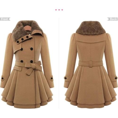 KUEZLE Women's Coats With A Collar