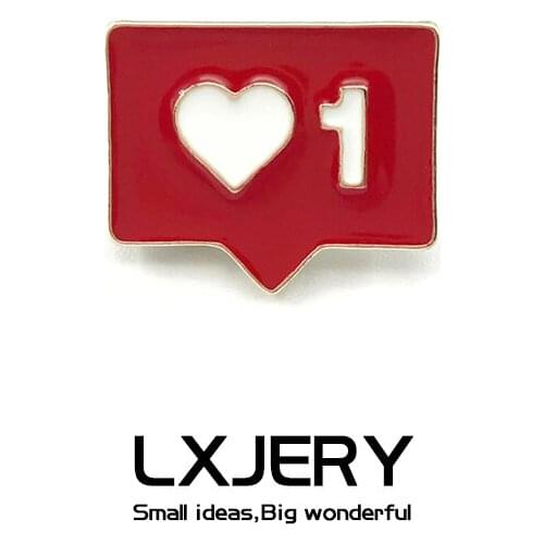 LXJERY Cartoon Likes Pin Badge On Backpack Cute Brooch Pins For Clothes Broche For Women Girls Gift