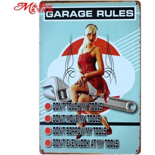 [ Mike86 ] GARAGE RUTLES METAL SIGN Retro Wall ART Vintage Craft GIft Pub Decor AA-239 Mix order 20*30 CM