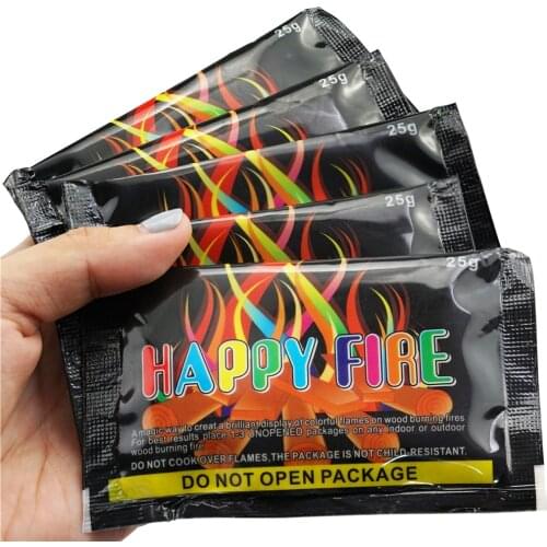 Mystical Fire Burn 1200 Min Colorful Bonfire Flame Powder Sachet Pyrotechnics Magic Trick Outdoor Camping Hiking Accessories