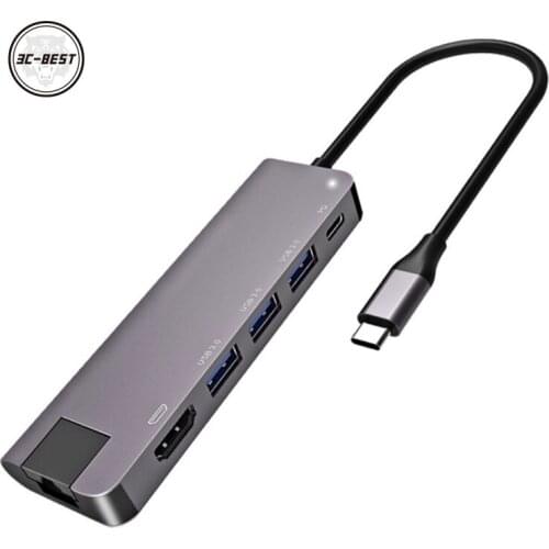 Mobile docking station with multi-interface hub such as USB-C