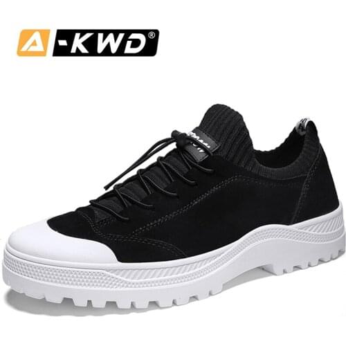 New Black Sneakers Men Fashion Shoes Zapatos Hombre Breathable Mens Leather Shoes Hip Hop Sneakers Socks Boots Working Shoes Man