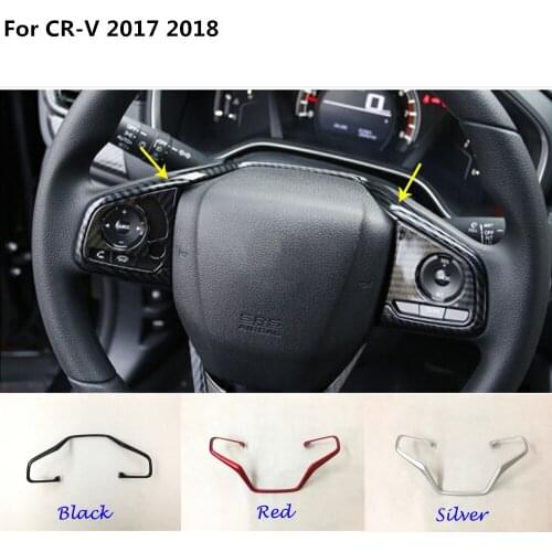 Top quality car stick cover Steering wheel Interior Kit Trim frame panel moulding hoods For Honda CRV CR-V 2017 2018