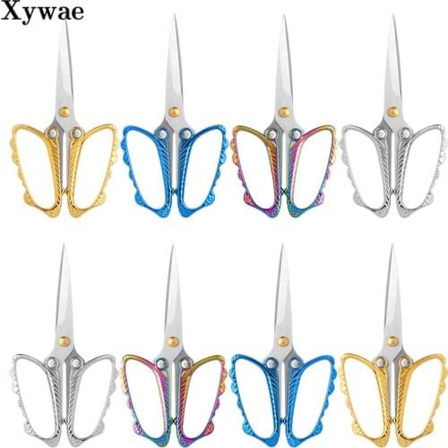 Retro Stainless Steel Sewing Cross-stitch Vintage Scissors Fabric Cutter Embroidery Antique DIY Thread Scissor Needlework Shears