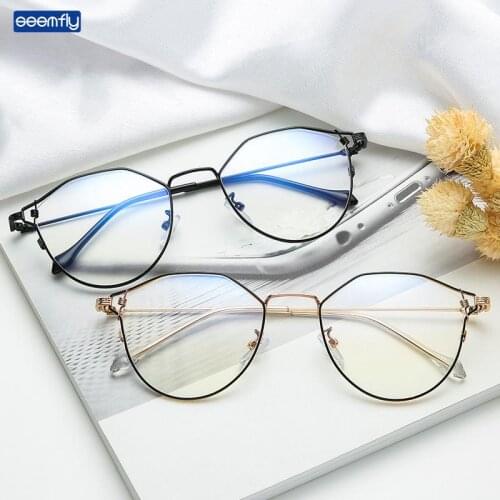 Seemfly Anti-blue Light Retro Glasses Fashion Frame Non-precision Flat Glasses Selfie Decoration For Men and Women Friend Gift