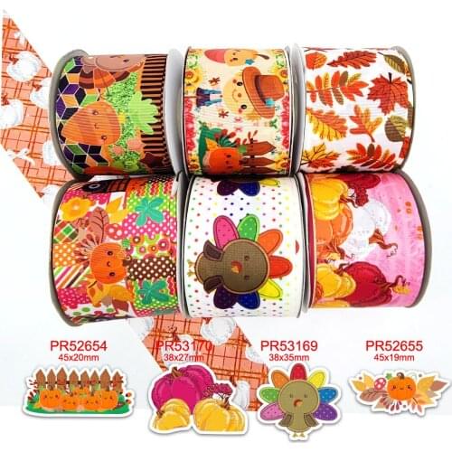 Cartoon characters printed grosgrain ribbon 43125
