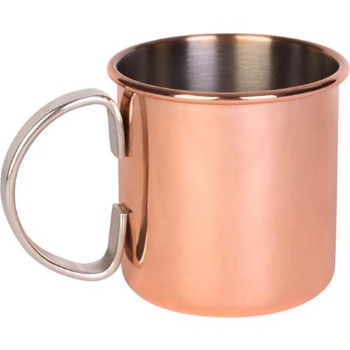 QUEENBAR 500ML Stainless Steel Copper Plsting Drinking Mark Mugs Coffee Tea Cup For Home Drinkware Tools