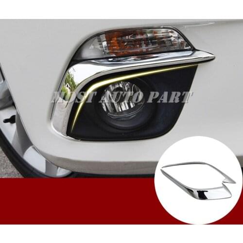 ABS Front Bumper Grille Fog Light Trim Cover 2pcs For Mazda 3 Mazda3 2014-2019 Car accesories interior Car decoration