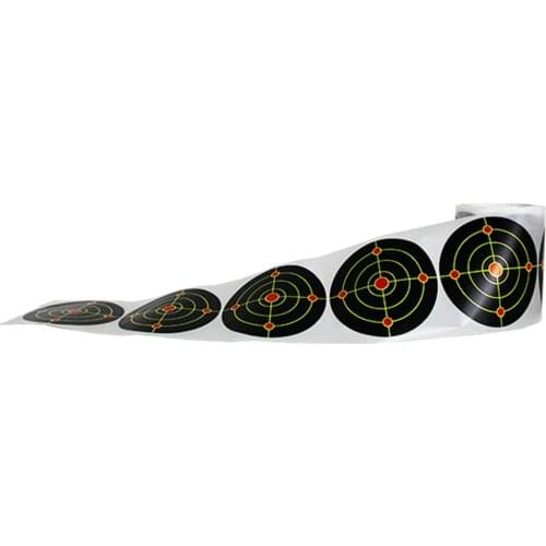 4.72"/12cm Self-Adhesive Splatter Splash & Reactive(Colors Impact) Shooting Sticker Targets(Bulls-eyes) 100Pcs per Roll