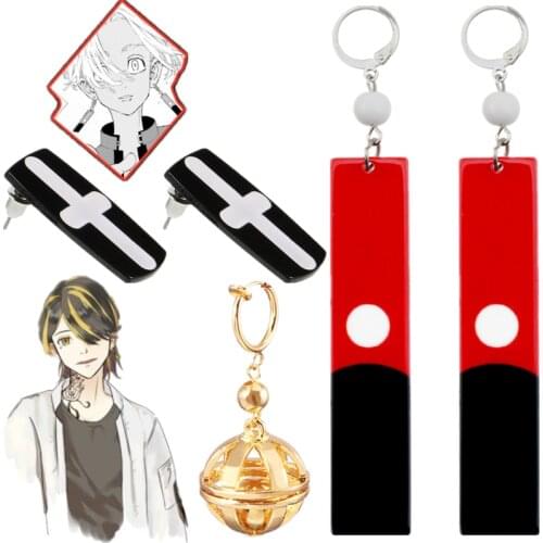 Tokyo Revengers Mitsuya Takashi Izana Kurokawa Kazutora Hanemiya Anime Cosplay Acrylic Earrings Ear Pendants Jewelry Accessories