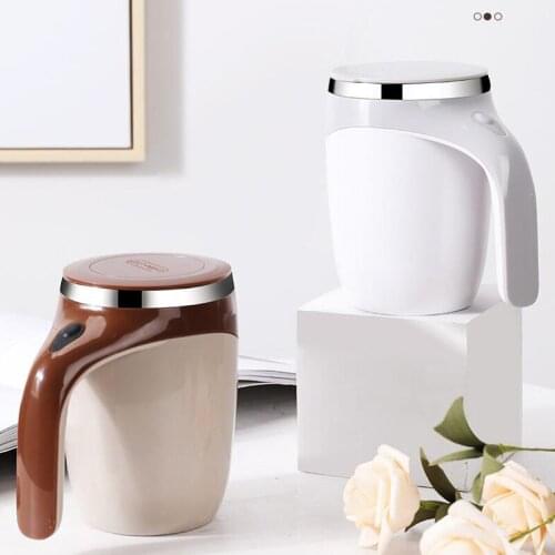 380ml Automatic Magnetic Control Smart Mug Self Stirring Mug Stainless Steel Water Bottle Insulated Mixing Coffee Cup