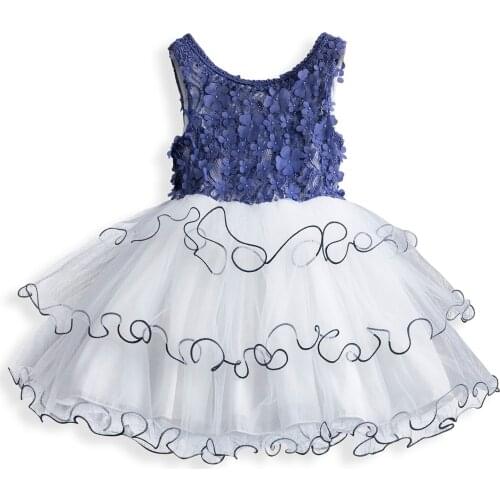 Girls Formal Sleeveless Wedding Gown Tutu Princess Dress Girl Backless Bow Layered Costumes Kids Elegant Fashion Party Outfits