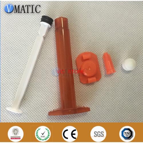 High Quality Pack Of 10 X 5cc/ml Amber UV Block Fluid Dispenser Manual Syringe With Plunger Stopper & Piston