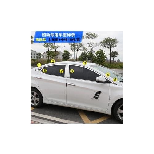High quality stainless steel window trim cover(Up+Front,posterior triangle,a Set of 10pcs) For 2012 Hyundai Elantra
