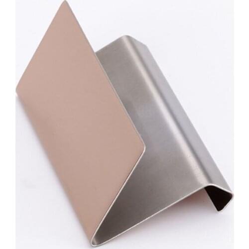 YYDS High-End Stainless Steel Business Name Card Holder Display Stand Rack Desktop Table Organizer 2 Colors