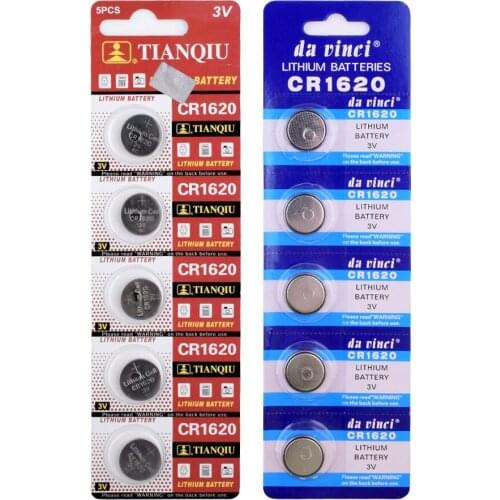YCDC 5x 3V Lithium Button Coin Cells Batteries CR1620 1620 ECR1620 DL1620 280-208 Watch Battery Single Use