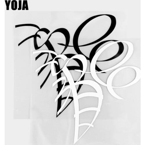 YOJA 15.5×14.7CM Abstract Words Bee Cartoon Animals Vinyl Decal Car Stickers Black/Silver 19C-0240