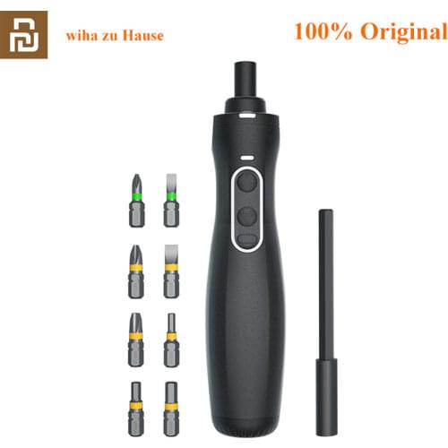 Xiaomi Wiha Electric Screwdriver Dual Power 8 in 1 Screwdriver Set With LED Light Extension Rod Electric Screw driver DIY Tool