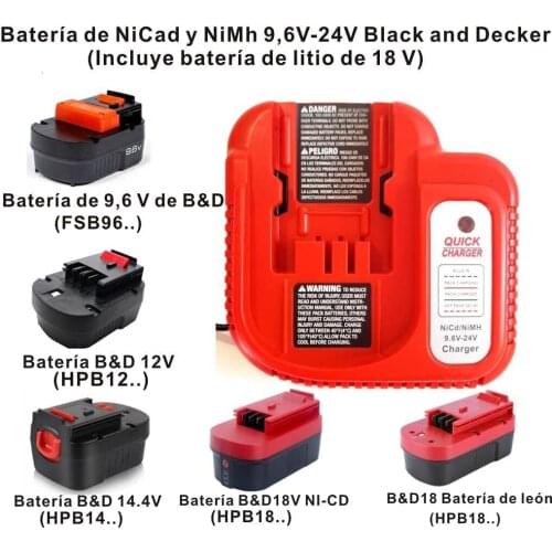 Ni-cd&Ni-Mh Battery Charger 9.6V 12V-18V Suitable for Black&Decker 1.5A Newest Freeshipping