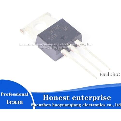 5PCS IRF740 IRF740PBF field effect tube 10A/400V package TO-220