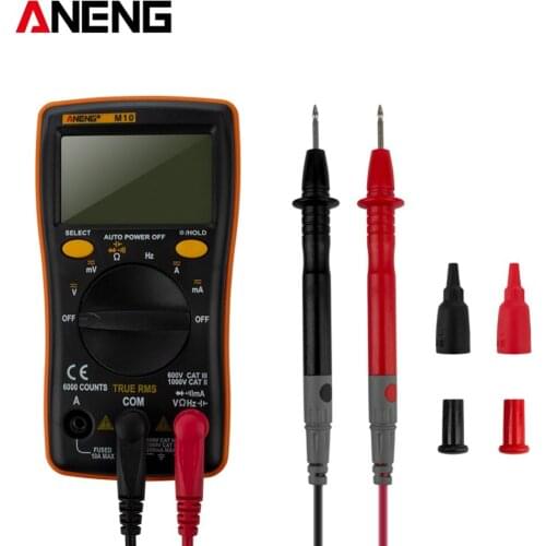 1Pc M10 LCD Digital Multimeter 6000 counts Backlight AC / DC Ammeter Voltmeter Ohm Portable Meter Capacitor B Tester Multimeter