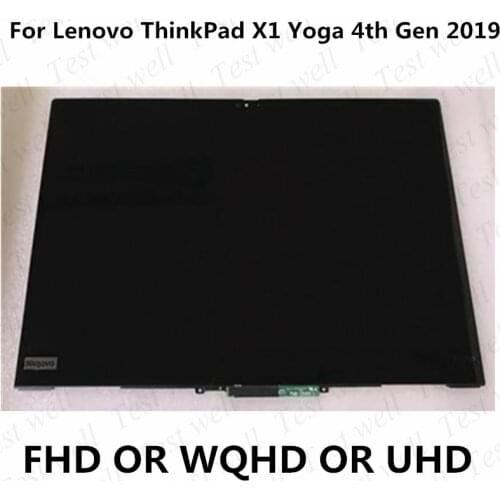 14" Notebook LED LCD Touch Screen Display Assembly With Frame And Touch Control Panle For Lenovo ThinkPad X1 Yoga 4th Gen 2019