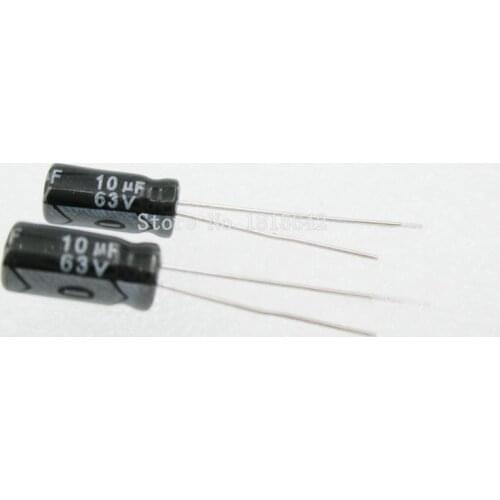20PCS/LOT 10uF 63V Aluminum electrolytic capacitor 5*11 Electrolytic Capacitor 63v 10uf