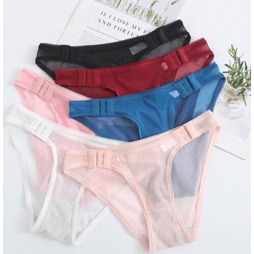 3Pcs/Set Women‘s Sexy Lace Panties Seamless Transparent Underwear Ladies Hollow Out Pretty Tempting Briefs Lingerie Intimates