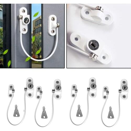 4 Pcs Baby Window Safety Locks Products Stainless Child Restrictor Infant Security Kids Prevent Children Falling Securite Enfant