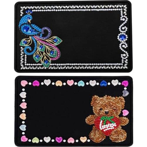 5D DIY Special shaped Diamond Painting Car Dashboard Sticky Anti-Slip PVC Mat Butterfly Animal Style Auto Non-Slip Sticky Mat