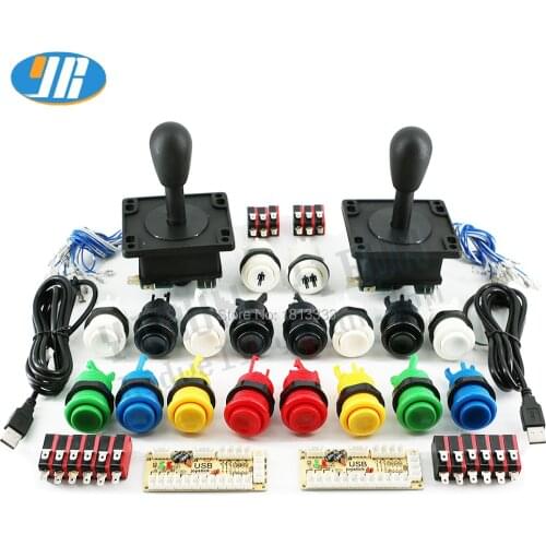 Arcade Happ Joystick Button DIY Kit for PC USB Encoder 8 Way Stick Push Buttons diy arcade game control board kit
