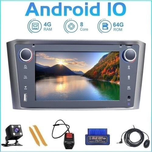 For Toyota Avensis T25 2002-2008 Car Multimedia Player GPS Navigation Auto Radio 4GB RAM +64GB ROM 8Core Android 10.0 2Din New