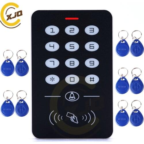 Standalone Access Controller with 10pcs EM keychains RFID Access Control Keypad digital panel Card Reader For Door Lock System