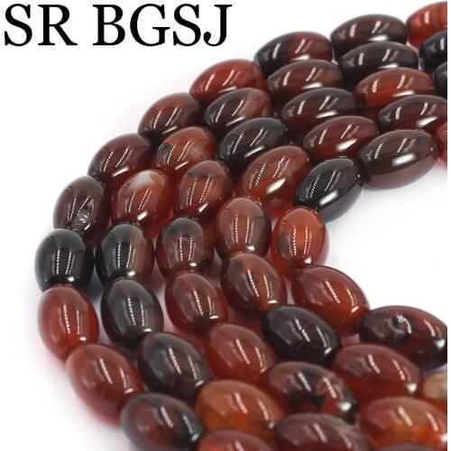 Free Shipping 8x12mm Wholesale Olivary Natural Dream Lace Agat Stone Gems Jewelry DIY Spacer Loose Beads Strand 15"