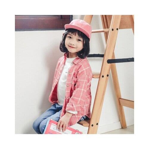 Childrens Clothing Baby Girl Plaid Shirt 2019 Spring Summer New Kids Girls Long Sleeve Shirt Tops Kids Outwear Coat Girl Blouse
