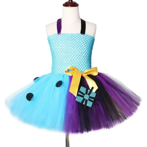 Children Ragdoll Tutu Dress Kids Nightmare Before Christmas Sally Halloween Costumes For Girls Carnival Birthday Party Dresses