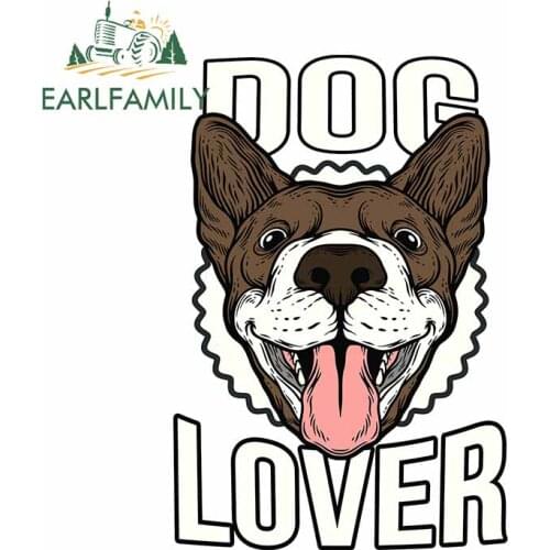 EARLFAMILY 13cm x 9cm For Dog Lover Car Repair Sticker Scratch-Proof Decal Vinyl Material Waterproof Decals For JDM SUV RV