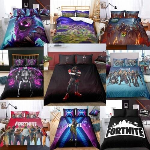 Fortnite Bed Linen Euro Fornite Bedding Set King Size Comforter Bedding Sets Game Pillow Case Quilt Duvet Cover Home Bedroom