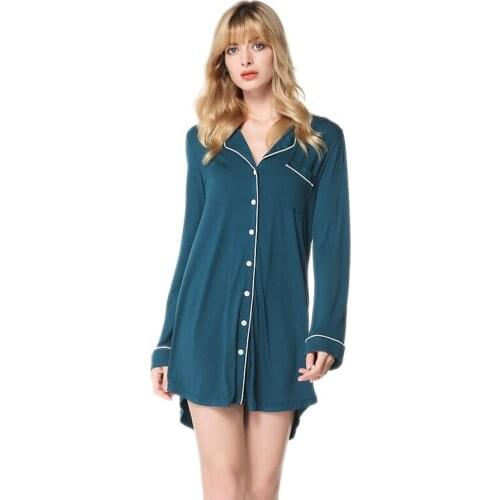 Cotton Sleepwear Nightshirts Women Nightgowns Sleepwear Plus Size Spring Autumn Sleepshirts Women Night Dress