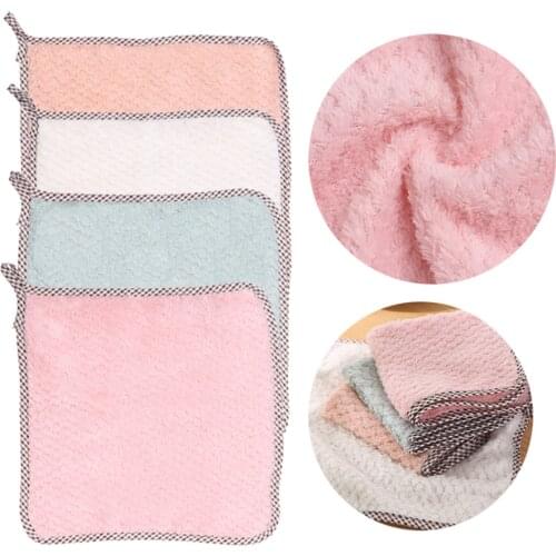 Microfiber Tableware Cleaning Wiping Tools Kitchen Towel Rag Absorbent Cloth Non-stick Oil Wash Dish Kitchen Rag Household