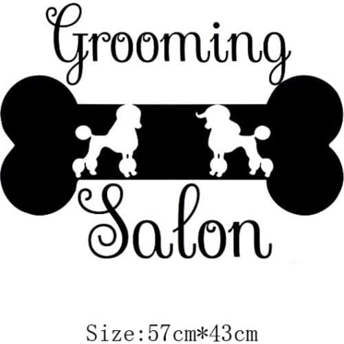 KUCADA dog bone grooming salon pet wall sticker for home decoration removable pvc wallpaper diy mural art decal WP1018