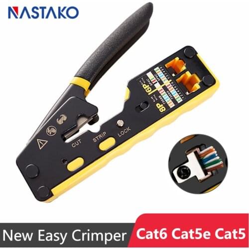 RJ45 Crimper Crimping tool Network Tools Stripper Cuting Ethernet Cable Fit RJ45 Cat6 Cat5e Cat5 RJ45 Connector Cable