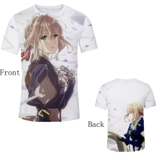 Anime Violet Eternal Garden Summer T-Shirt Women Mens Short Sleeve Casual Tops & Tees Fashion Sweatshirt