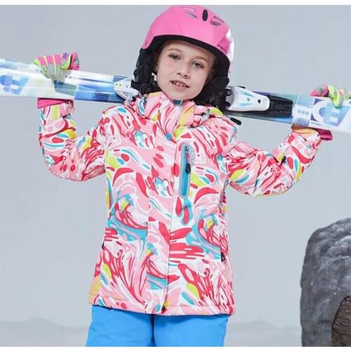 Skiing Jacket Kids Boy Waterproof Windproof Ski Coat Winter Thermal Snowboard Jacket Winter Boy -30 Degree Hiking Coat Children